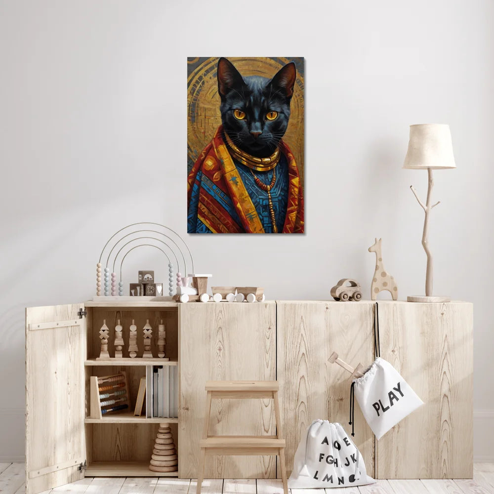 Crowned in Culture: The Tribal Cat