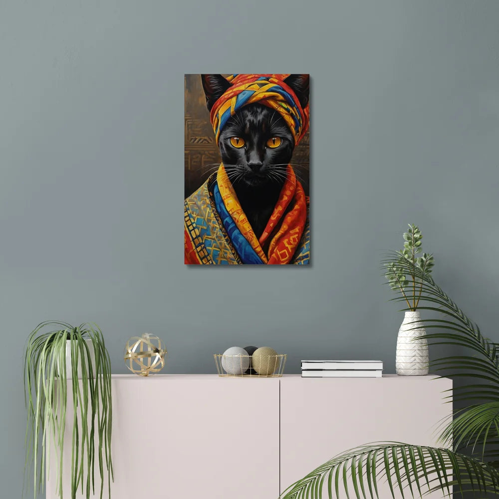 Crowned in Culture: The Tribal Cat