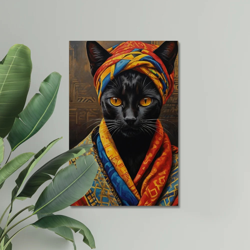 Crowned in Culture: The Tribal Cat