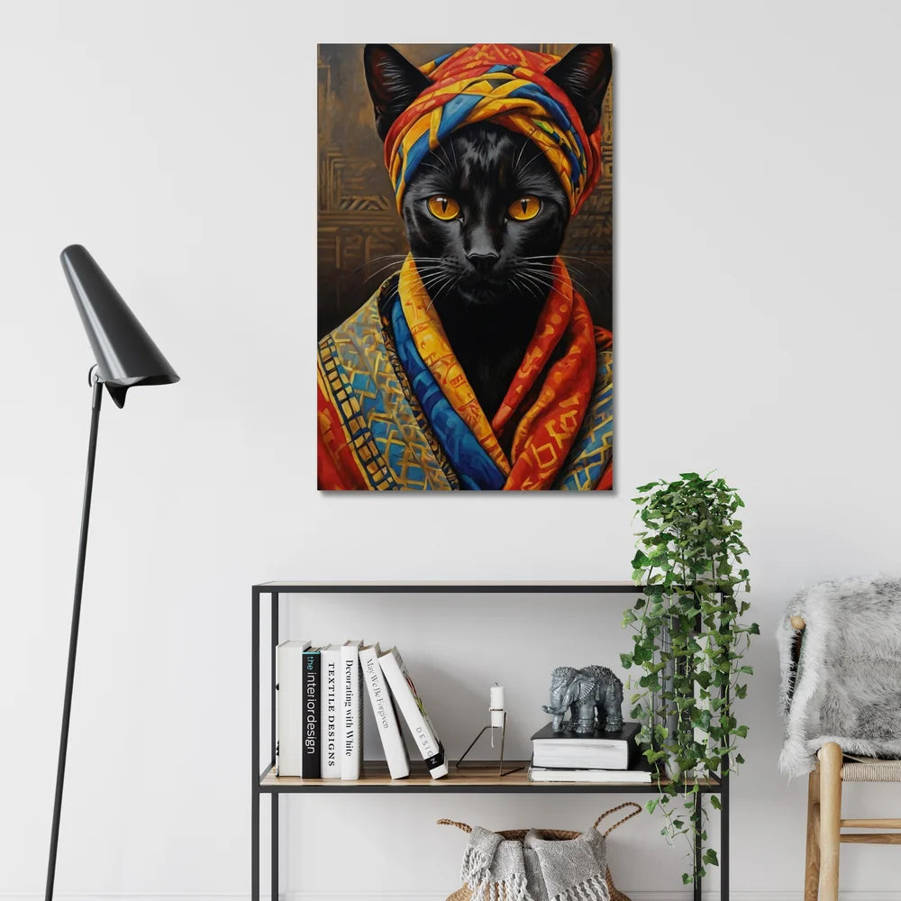 Crowned in Culture: The Tribal Cat