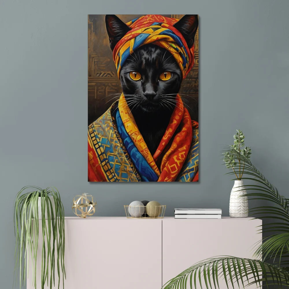 Crowned in Culture: The Tribal Cat